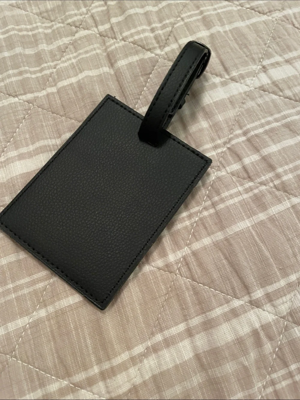 Black Leather Luggage Tag for luggage